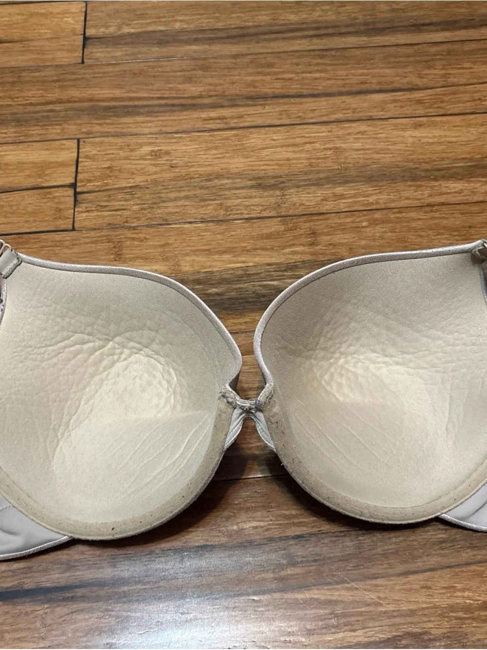 Cacique Bra 46C Push Up Bra Taupe Color Boost Plunge Lane Bryant - Picture 5 of 7